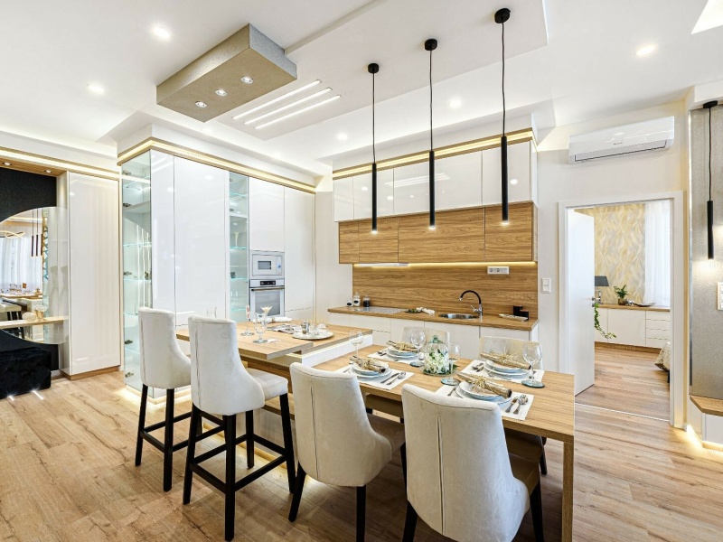 En lyxig lägenhet på 106 m2 i den södra delen av den femte!